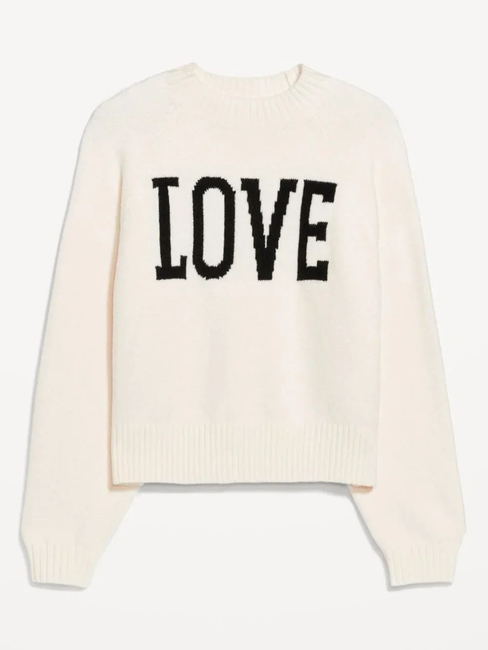 Old Navy SoSoft Loose Graphic Sweater Holiday Verbia Love114 XS #A3245